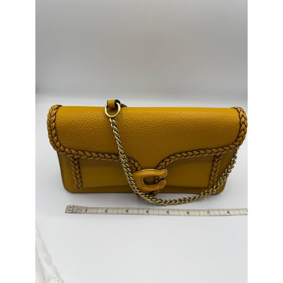 Coach Braided Tabby Chain Clutch - Buttercup Yellow Leather - CJ863 - Picture 10 of 11